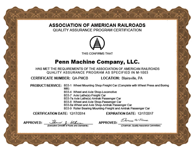 AAR Certification PMCB